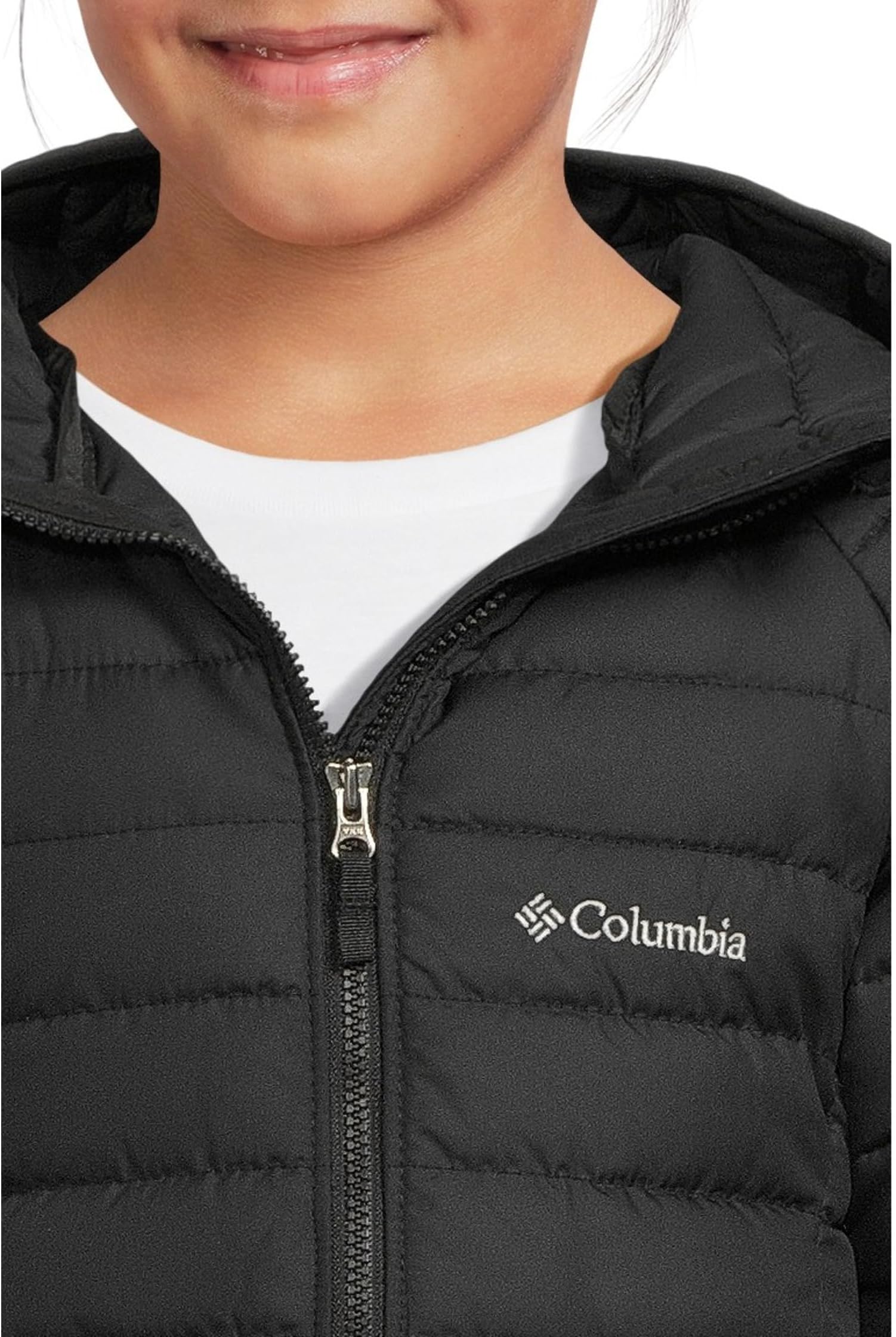 Куртка Columbia Kids Powder Lite II Hooded Jacket, черный — фото 3
