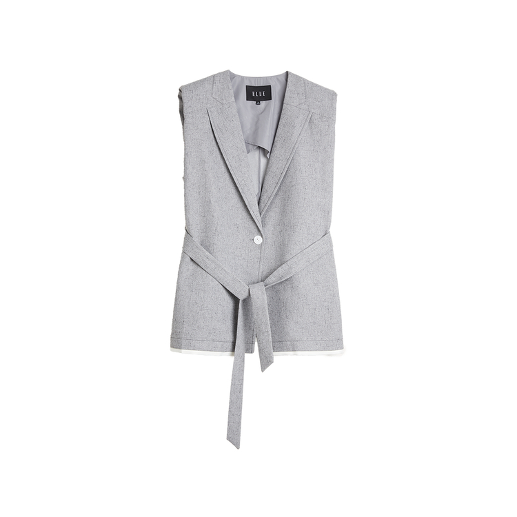 

Женские жилеты с воротником-стойкой, умеренные, прочие ELLE, medium серый