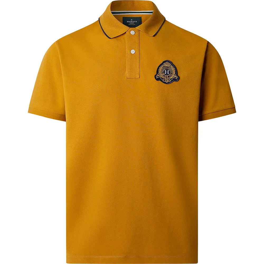 

Поло с коротким рукавом Hackett Heritage Crest Logo, оранжевый