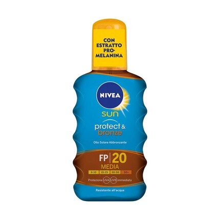 

Активирующее защитное масло для загара Sun Protect & Bronze Sun Tan Spf 20, 200 мл, Nivea