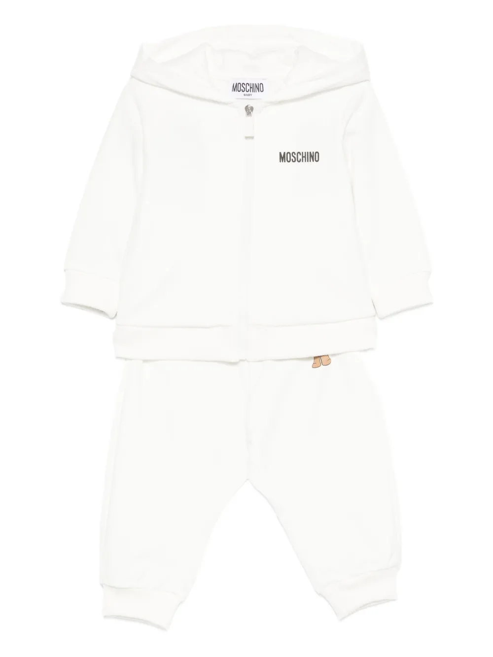 

Спортивный костюм с принтом Тедди Moschino Kids, белый
