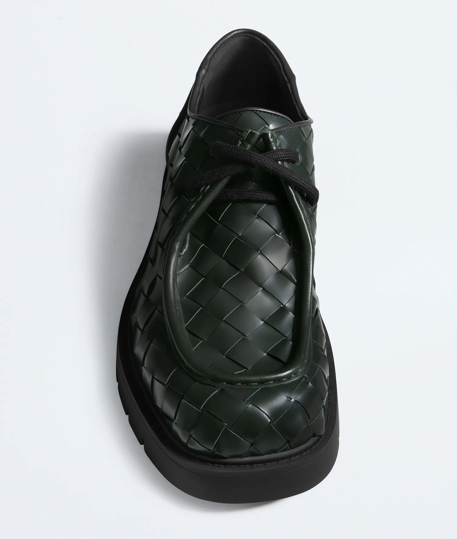 Полуботинки Haddock на шнуровке BOTTEGA VENETA, хаки — фото 4