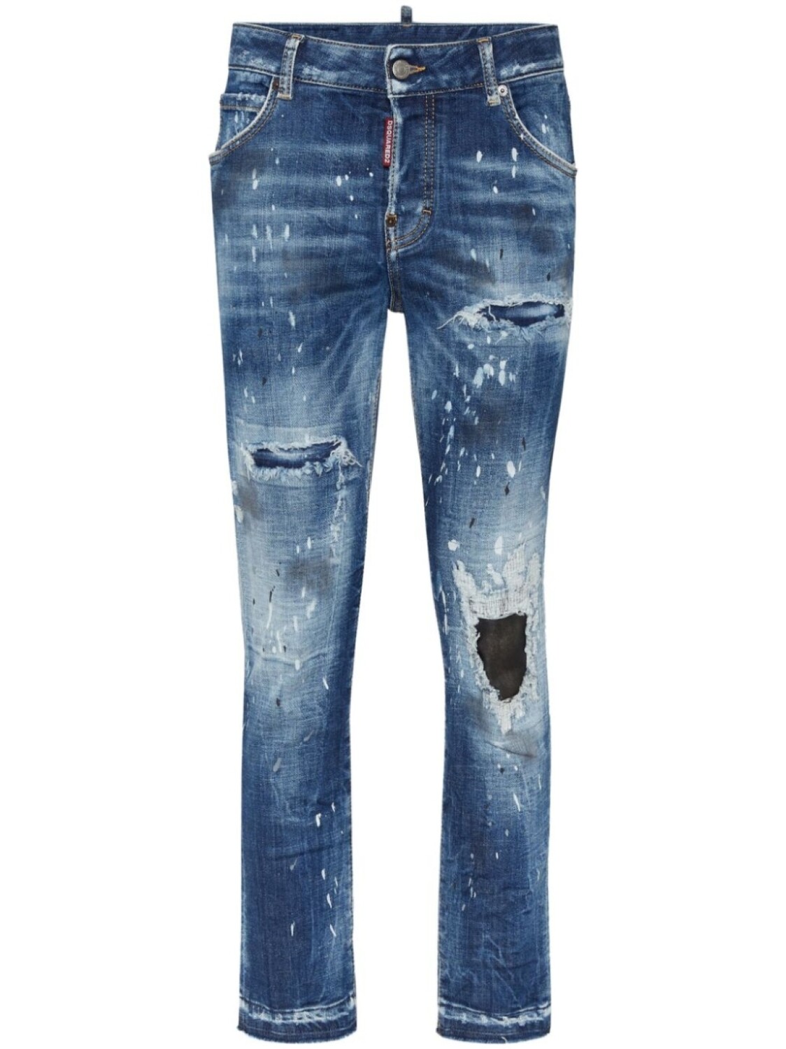 

DSQUARED2 джинсы скинни с эффектом потертости, синий