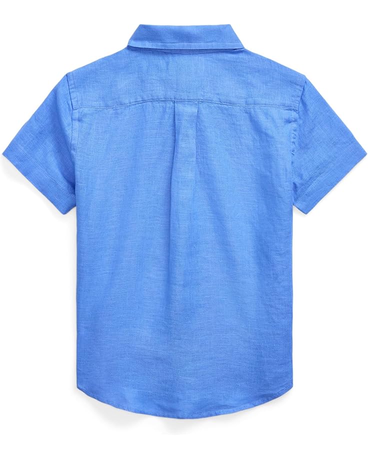 Рубашка Polo Ralph Lauren Kids Linen Short Sleeve Shirt, цвет Harbor Island Blue — фото 2