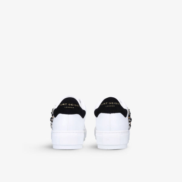 Кожаные низкие кроссовки Laney на платформе Kurt Geiger London, белый — фото 4