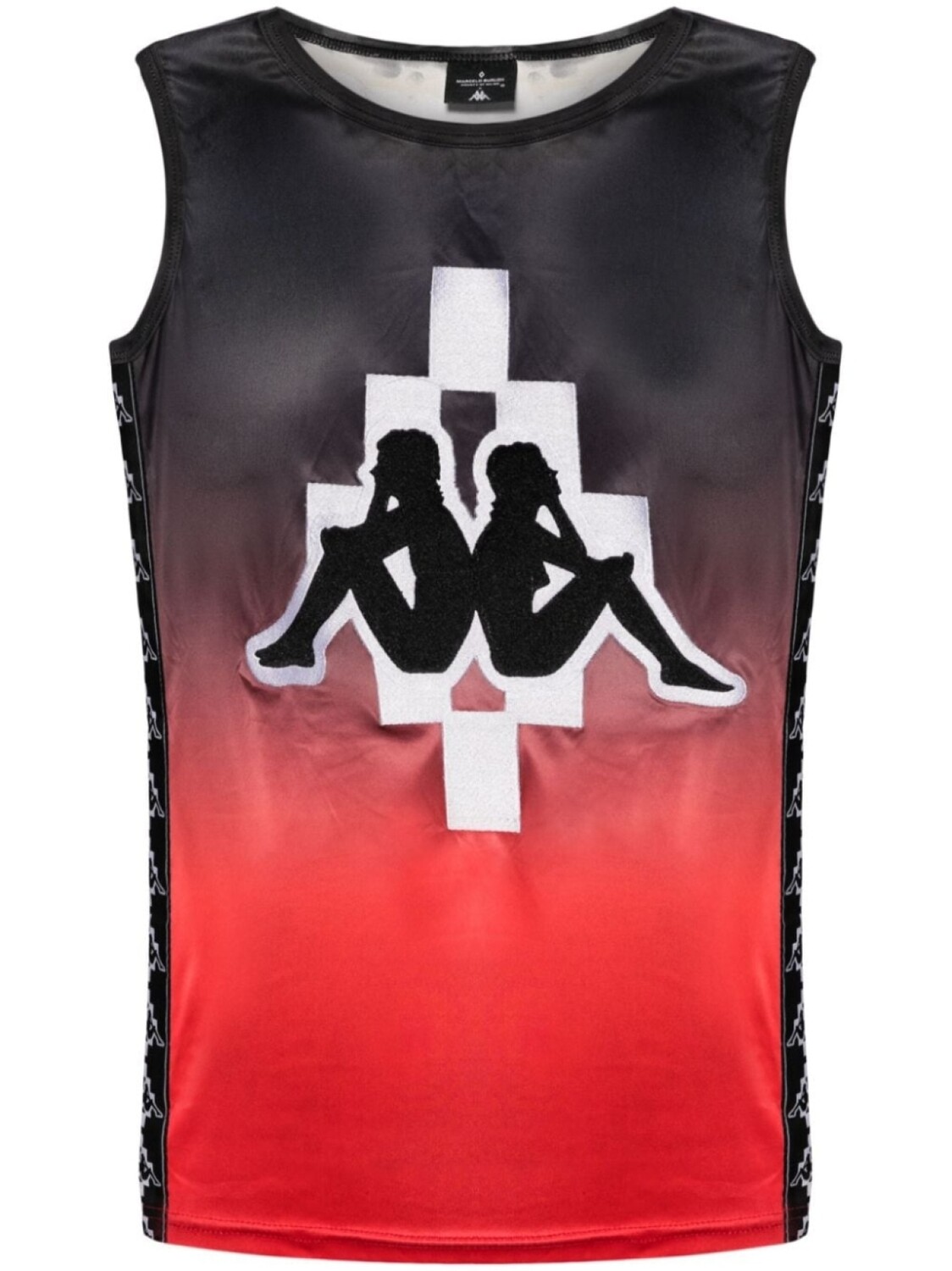 

Marcelo Burlon County of Milan топ с логотипом из коллаборации с Kappa, красный