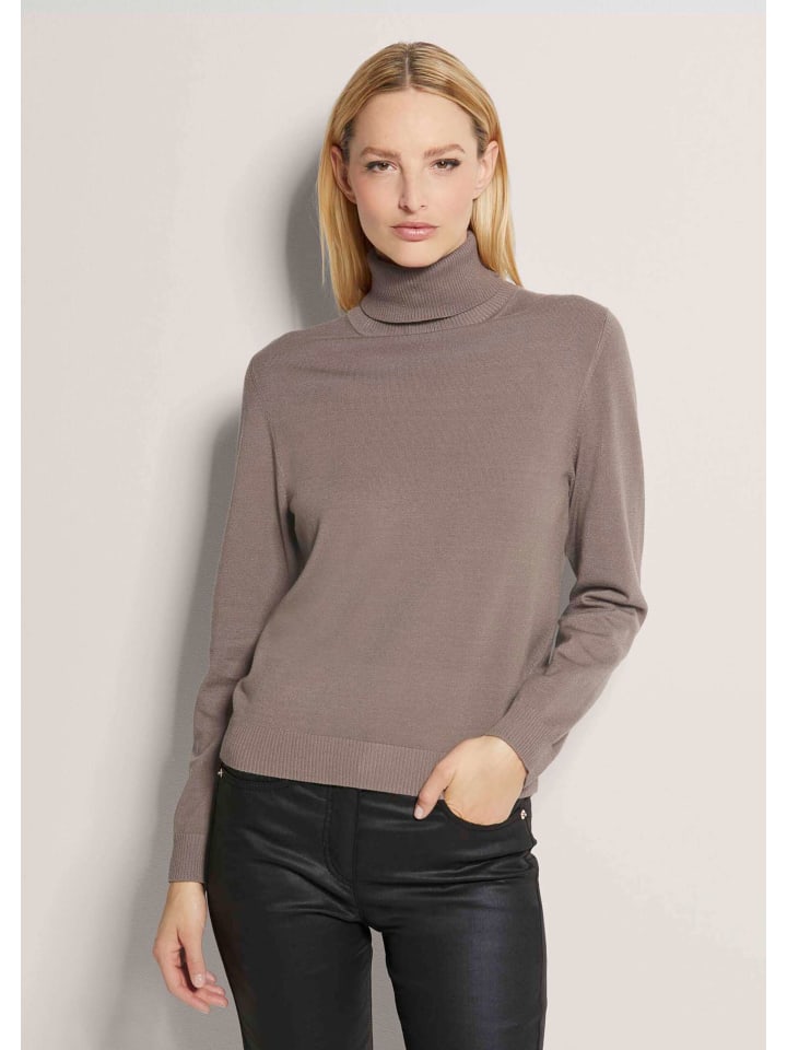 

MADELEINE Приталенный свитер тонкой вязки цвета таупе/меланж