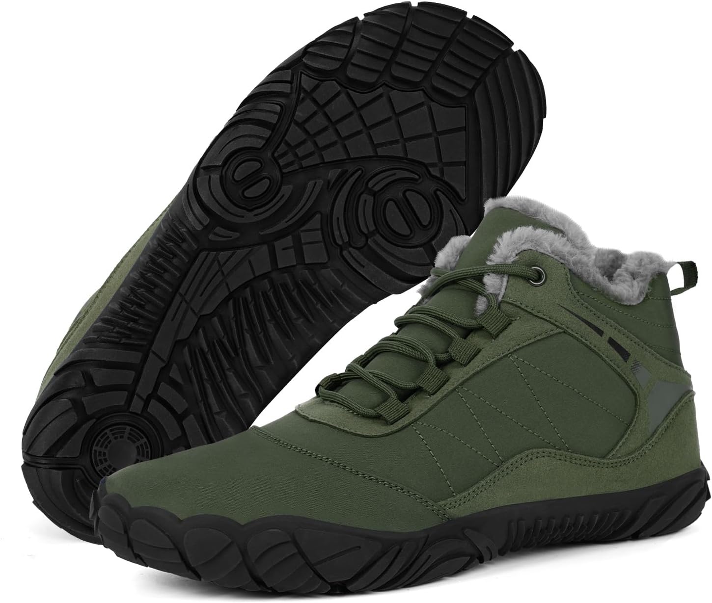 

Зимние женские ботинки FANGARDEN для женщин, зимняя обувь для мужчин, походные ботинки с удобным теплым мехом, ботильоны на молнии, водонепроницаемые короткие ботинки, зеленый