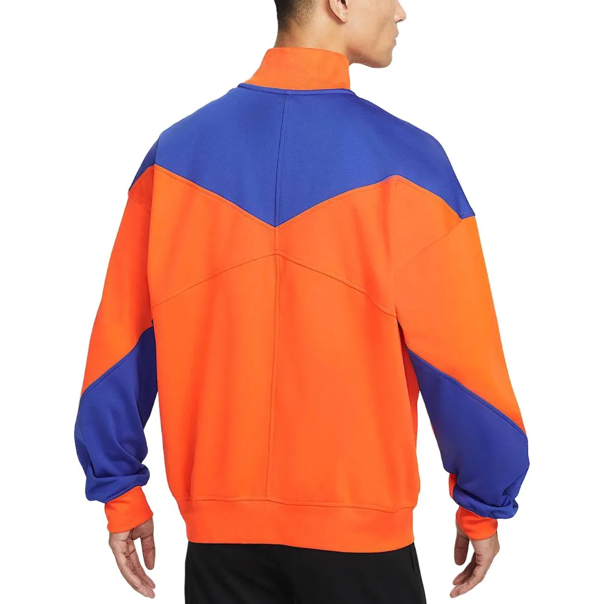 Nike Dri Fit Jackets Men's Safe Orange/Old Navy Blue/Old Royal Blue Stand Collar Moderate Others — фото 4