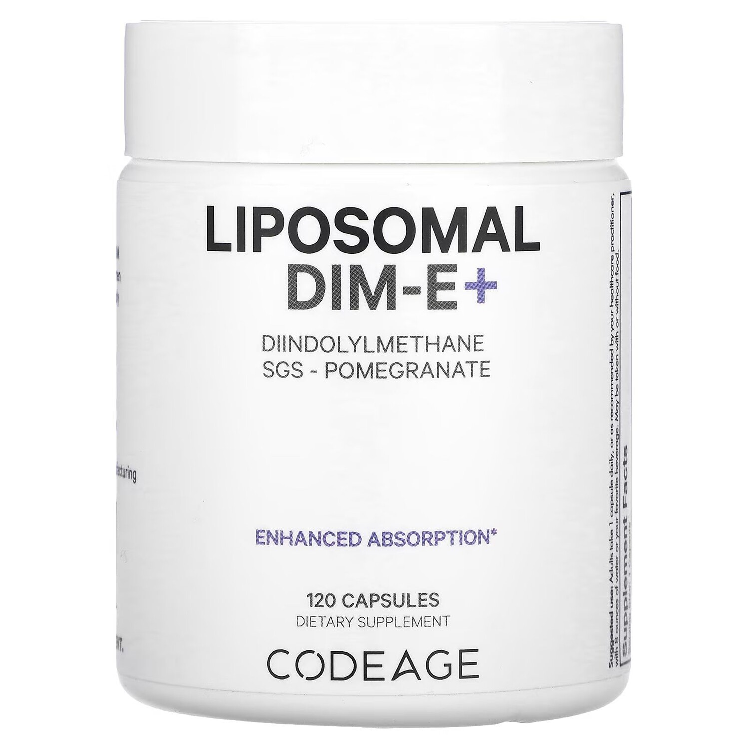 

Liposmal DIM-E+, гранат, 120 капсул Codeage