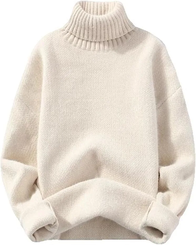 

Теплый свитер с воротником-гольф для мужчин Xingfenly