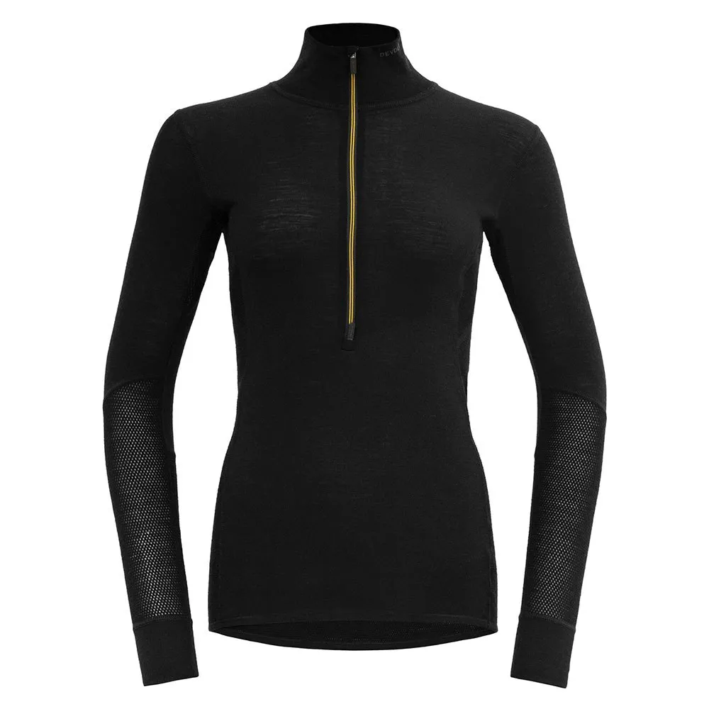 

Лонгслив DEVOLD OF NORWAY Wool Mesh 190 half zip, черный