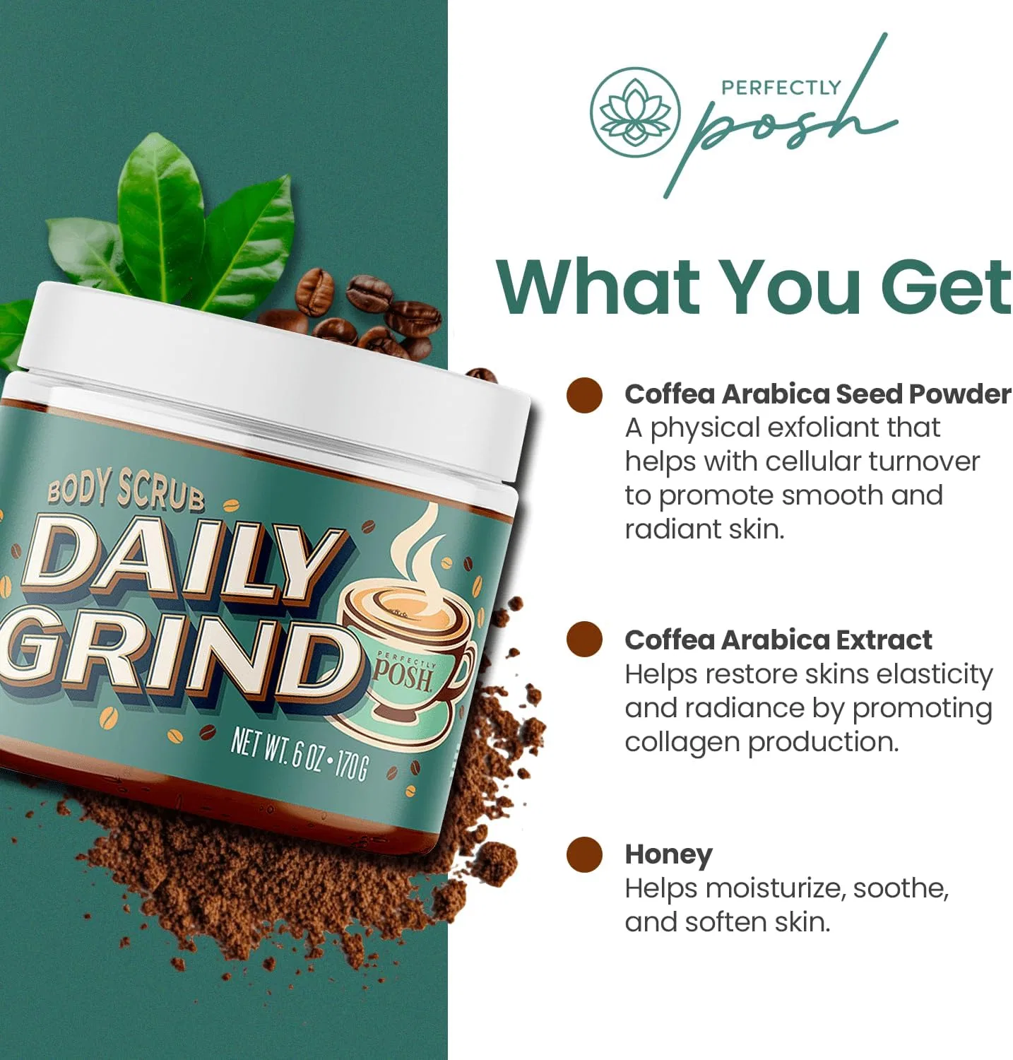 Скраб для тела Daily Grind Perfectly Posh 6 шт — фото 4