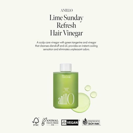 Средство для волос Lime Sunday Refresh Hair Vinegar with Vitamin C and Green Mint for Deep Conditioning — фото 2