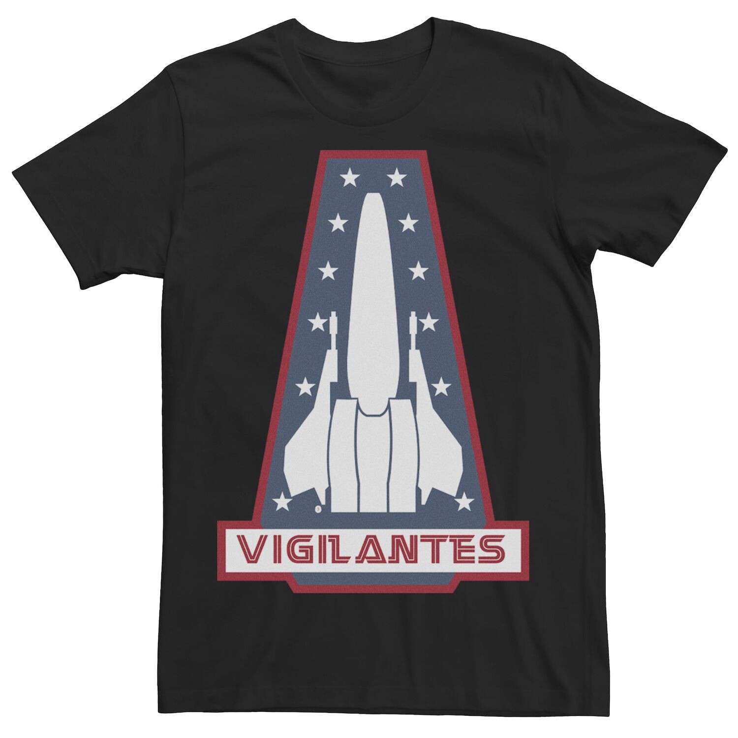 

Мужская футболка Battlestar Galactica Vigilantes со значком Licensed Character