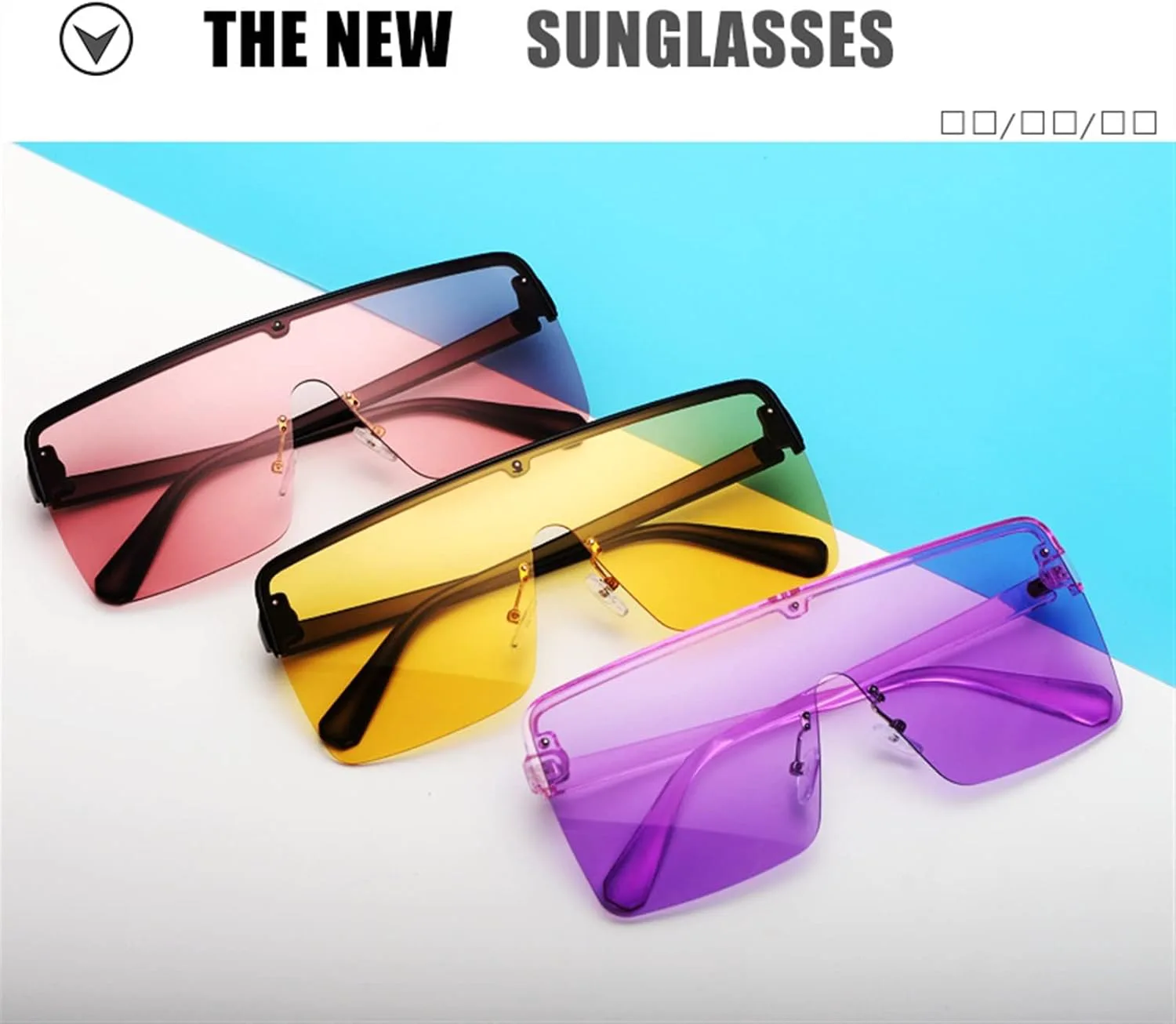 

Солнцезащитные очки XINXIN в крупной оправе для мужчин и женщин, декоративные очки для уличной фотосъемки в праздничные дни (Цвет: C, Размер: Средний), C