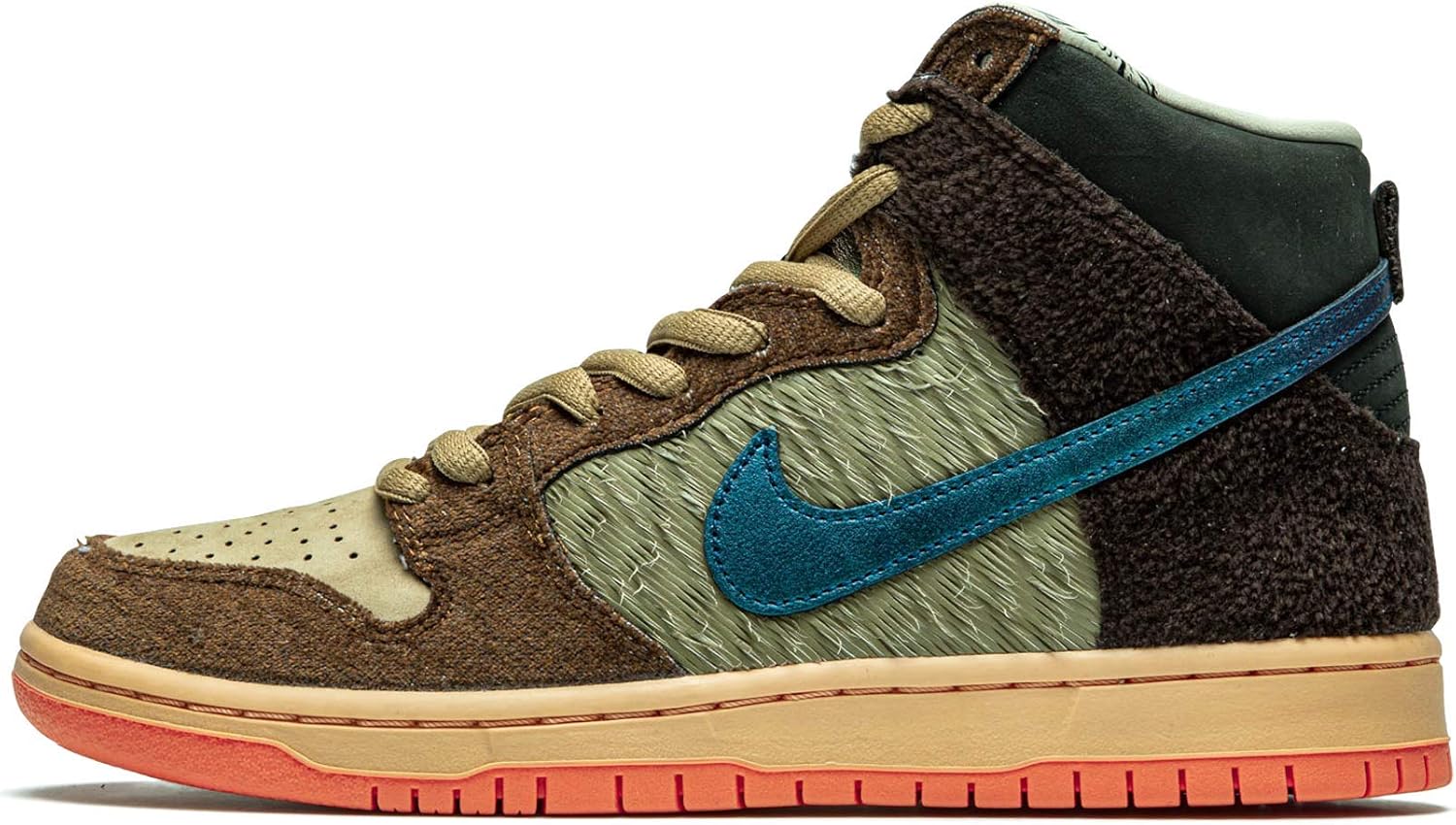 

Кроссовки Nike Dunk High Black White 2021, оранжевый/коричневый