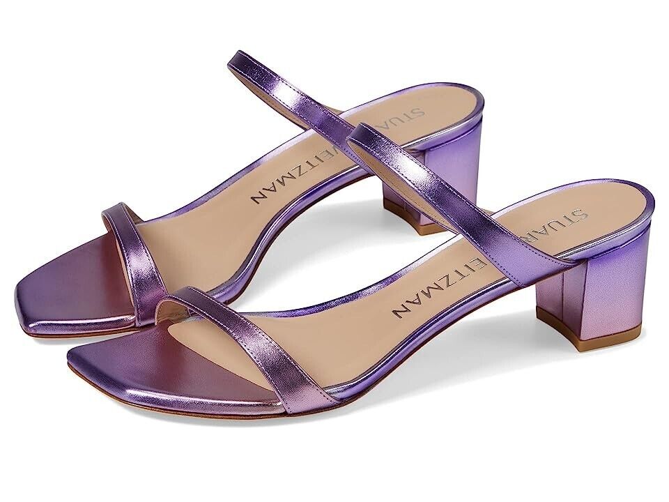 Сандалии Stuart Weitzman Aleena 50 Женские 6,5 Фиолетовый Квадратный носок Блок каблук KHD843