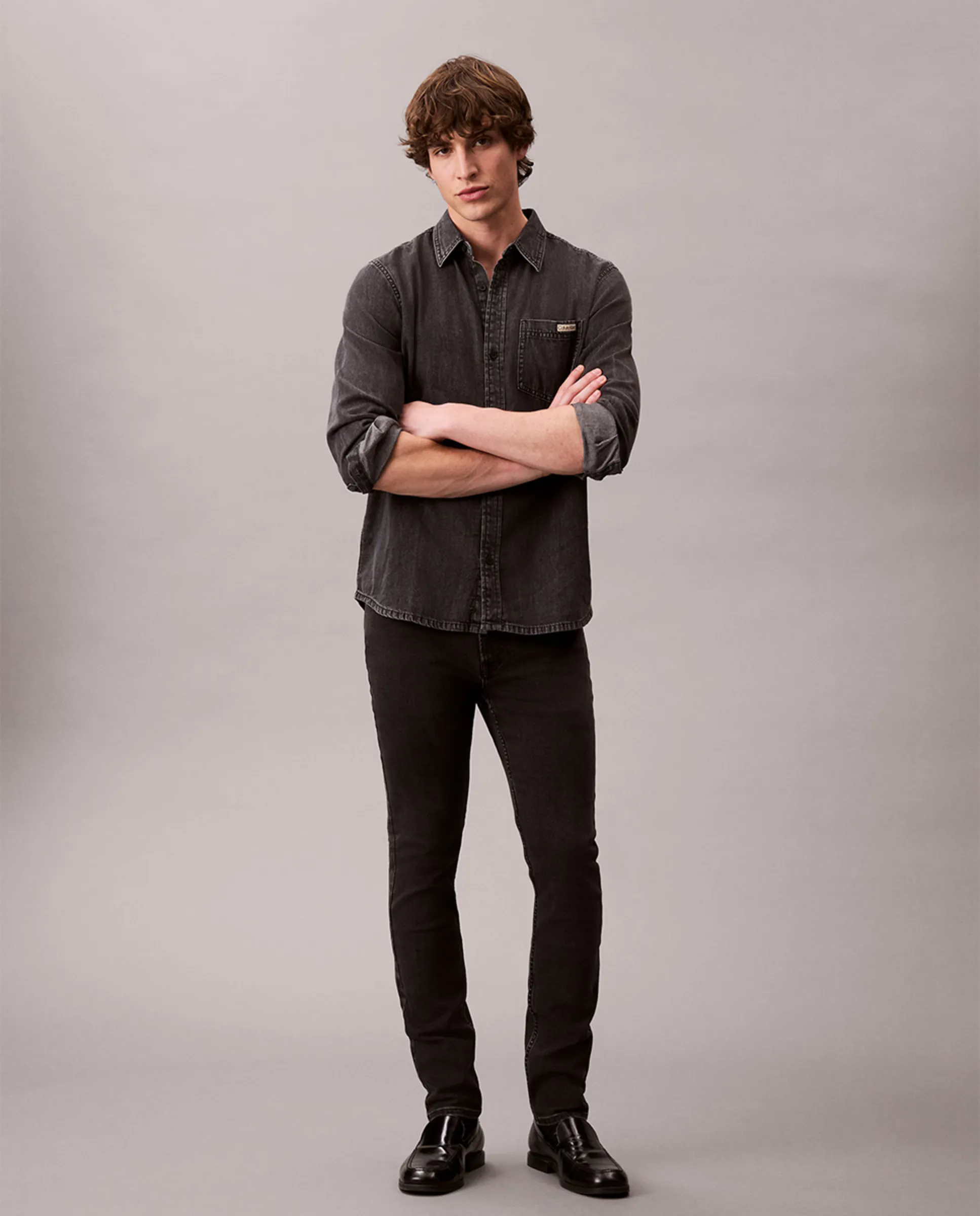 

Ковбойские джинсы мужские Fit Skinny Calvin Klein Jeans, черный