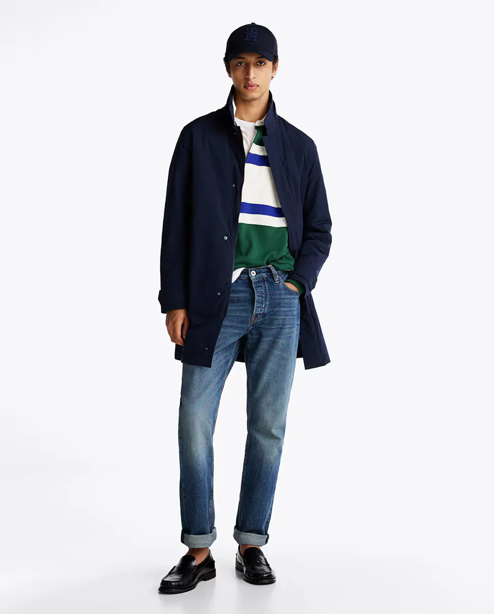 

Ультралегкая мужская куртка без капюшона Tommy Hilfiger, тёмно-синий