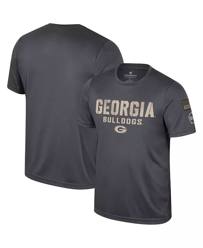 

Мужская футболка цвета уголь с надписью Georgia Bulldogs OHT в стиле милитари Colosseum