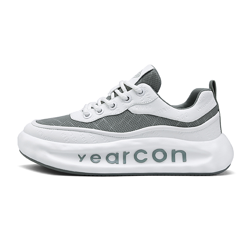 

YEARCON Низкие повседневные мужские кроссовки бело-серые, цвет White Gray