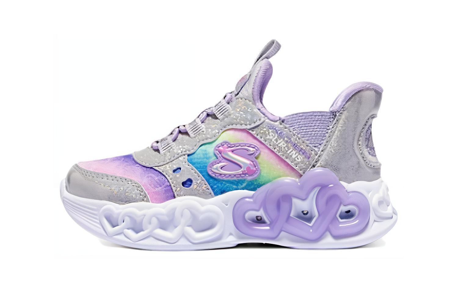

Skechers Детские кроссовки Hands Free Slip Ins Anti Kick с низким верхом, серебристо-фиолетовые, для младенцев и малышей