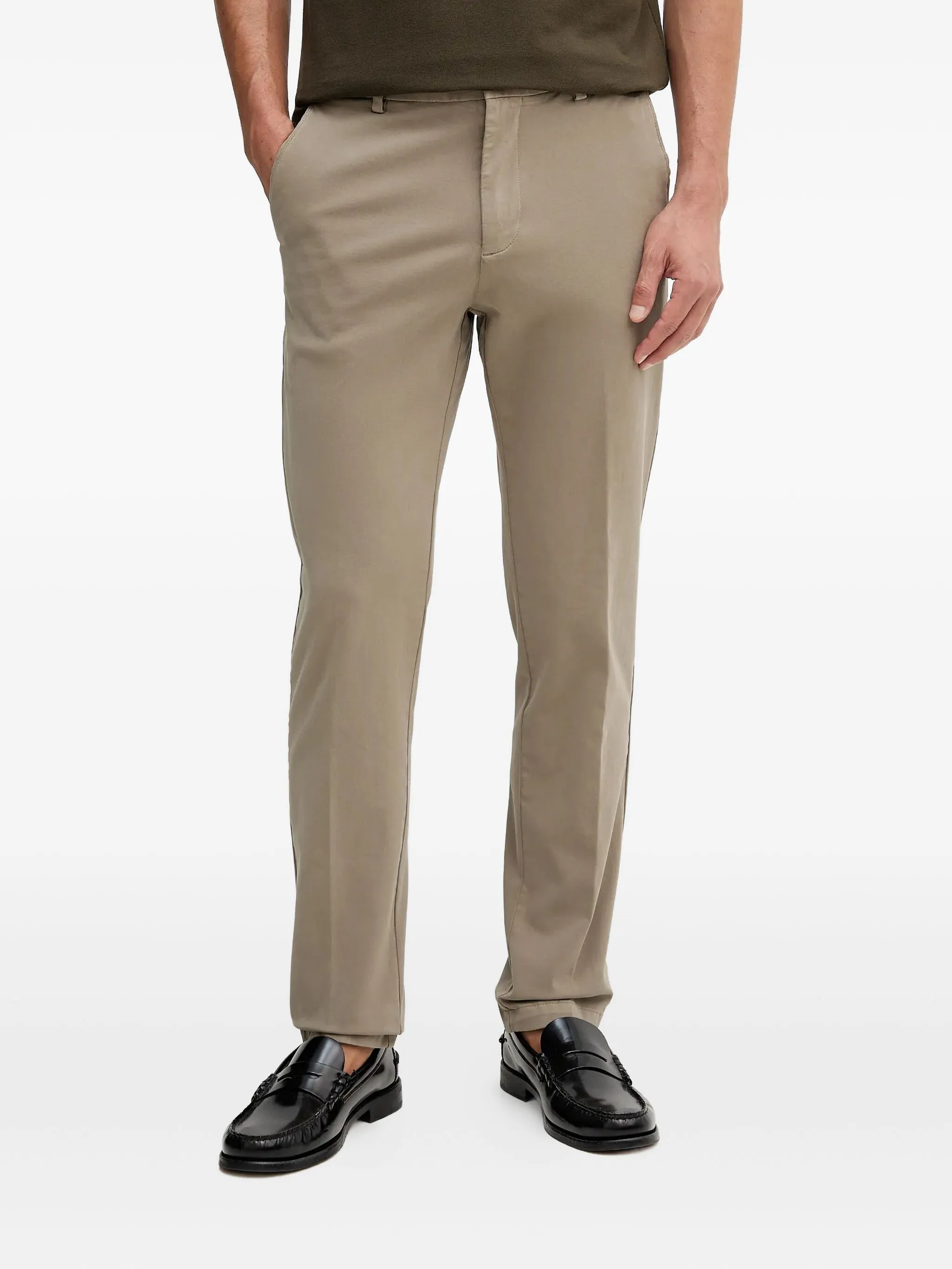 

Брюки с нашивкой-логотипом Boss, бежевый