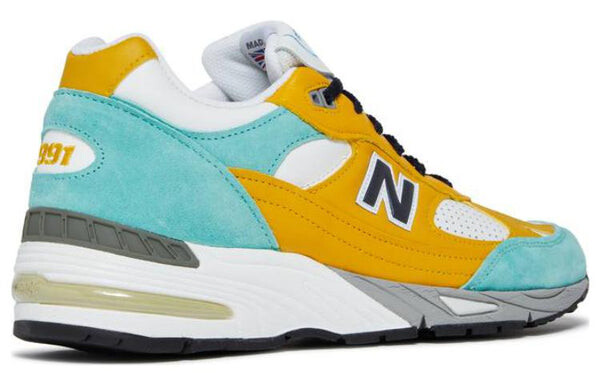 Кроссовки sneakersnstuff x 991 сделано в англии New Balance, желтый — фото 4