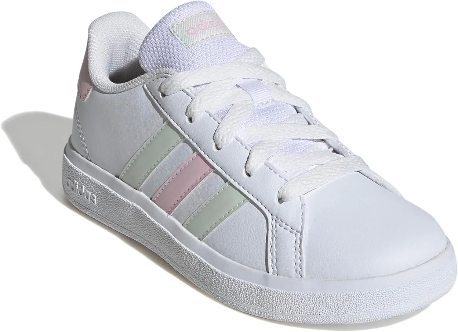 Теннисные кроссовки унисекс Kinder Grand Court Lifestyle на шнуровке, теннисные кроссовки adidas, белый — фото 3