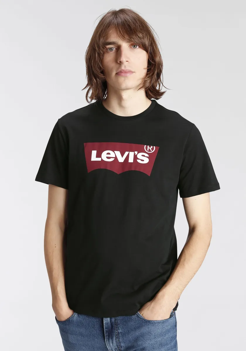 

Футболка Levi's "Batwing Logo Tee" с принтом логотипа спереди, черный