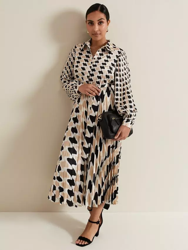 

Платье Phase Eight Petite Geometric Pleated Midi, разноцветный
