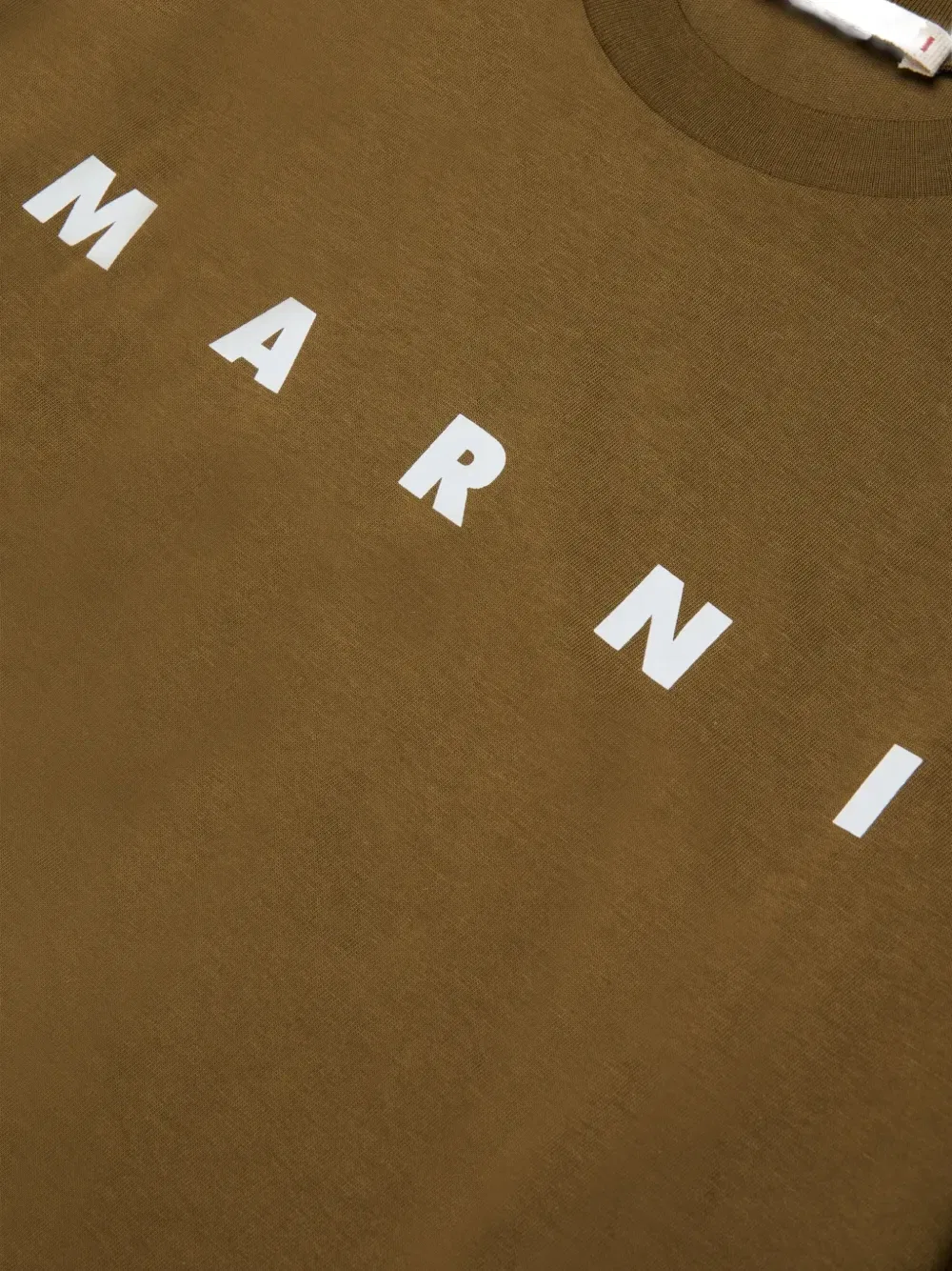 Футболка с длинным рукавом с логотипом Marni Kids, коричневый — фото 4