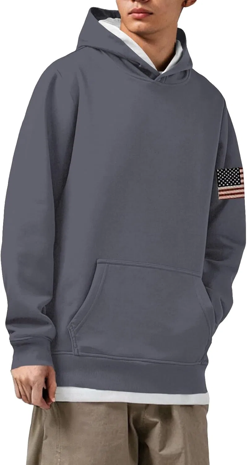 Толстовка с капюшоном USA Flag, Dark Gray
