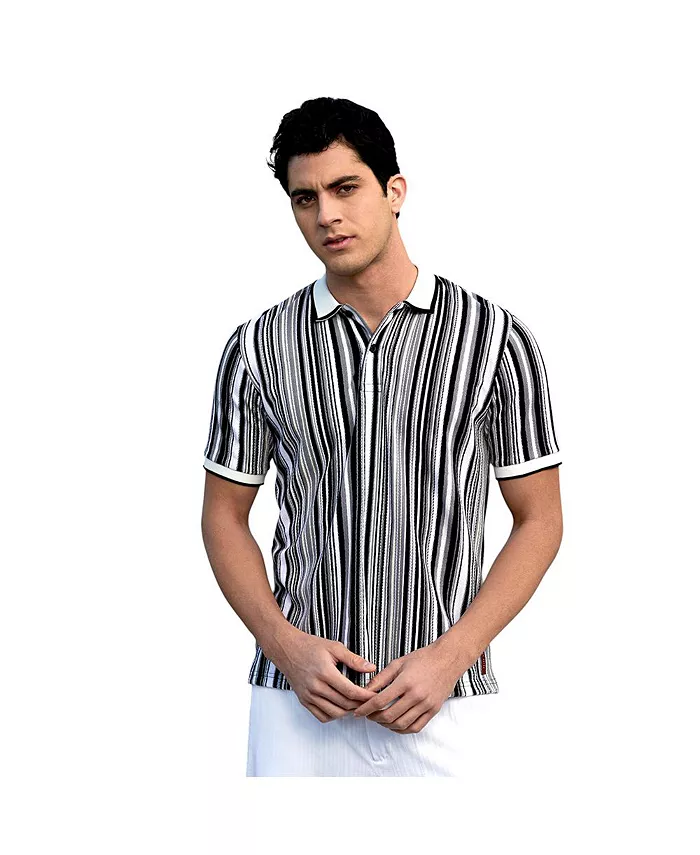 

Мужская кремово-белая и черная поло-футболка Multitrack Knit Campus Sutra, черный