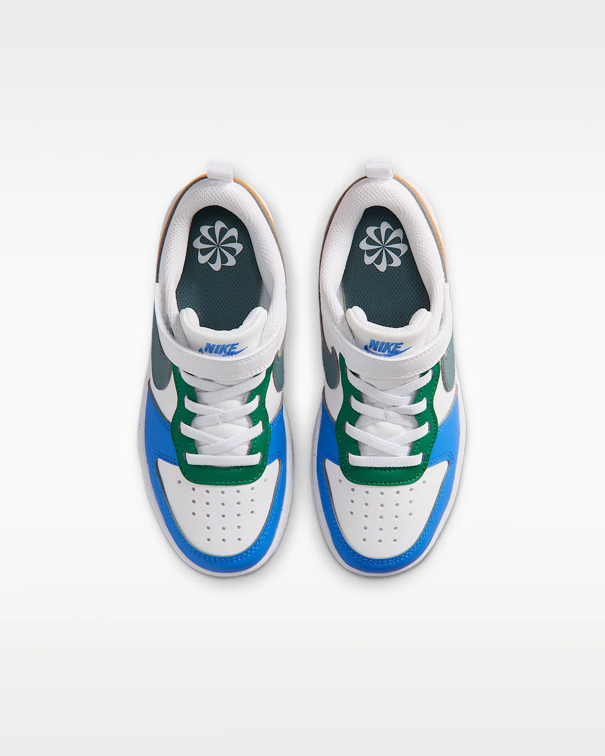 Кроссовки Nike Court Borough Low Recraft для малышей, White/Malachite/Blue Crystal/Mineral Slate — фото 4