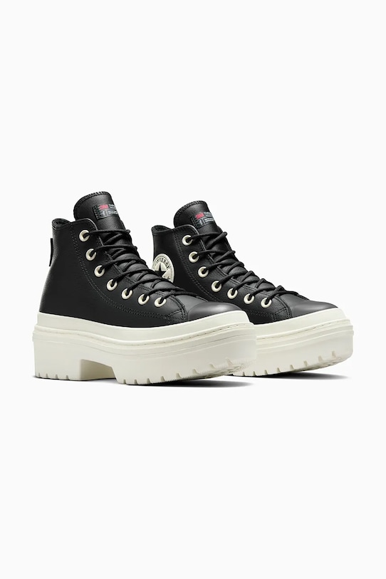 Кожаные кеды Chuck Taylor All Star Lugged Heel Converse, черный — фото 2