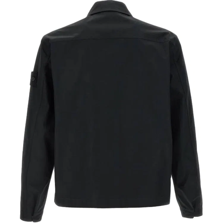 Stone Island Logo Patch Zip-Up Overshirt — фото 3