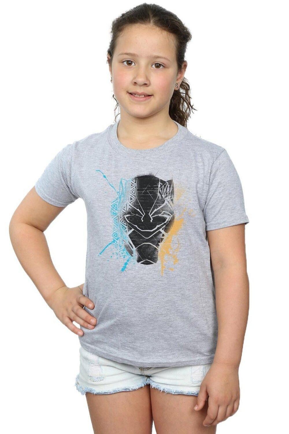 

Хлопковая футболка Black Panther Splash Marvel, серый