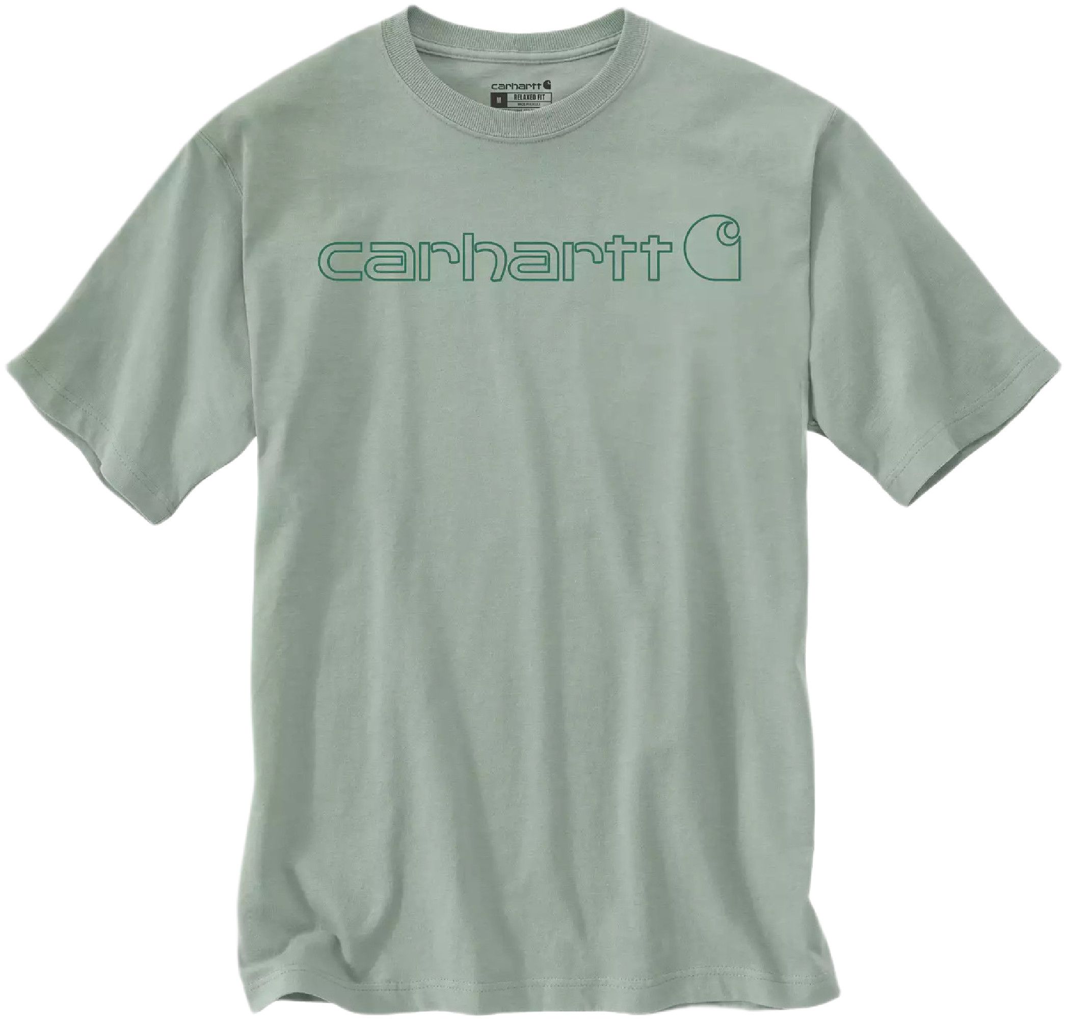 

Футболка Carhartt EMEA Core Logo Workwear Short Sleeve T-Shirt, цвет Green/Grey