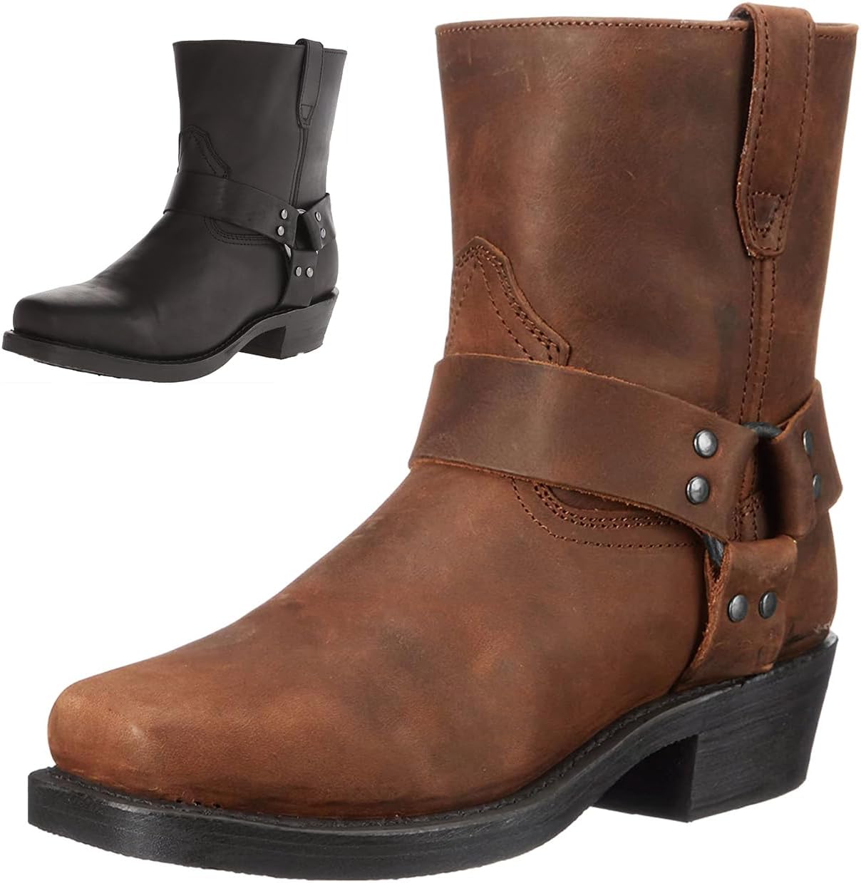 

Короткие ботильоны с квадратным носком и ремешками Xnwchalty, Brown