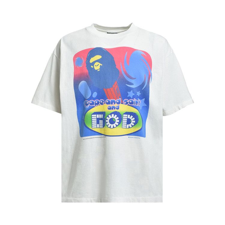 

Футболка SAINT Mxxxxxx Bape God T-Shirt 'White'