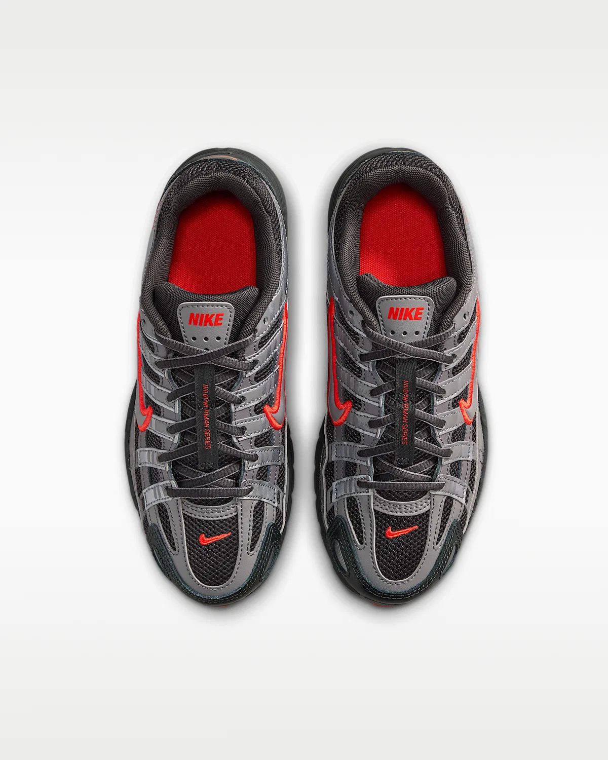 Кроссовки Nike P-6000 для детей, Anthracite/Picante Red/Metallic Cool Grey/Pencil Point — фото 4