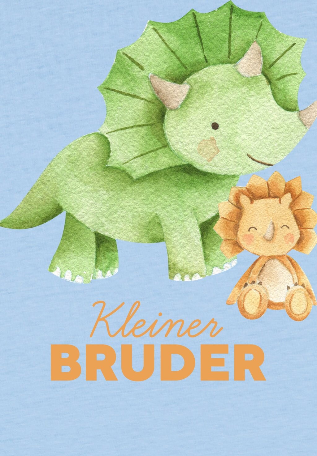 Футболка с принтом DINOSAURIER  KLEINER BRUDER watapparel, светло-голубой — фото 2