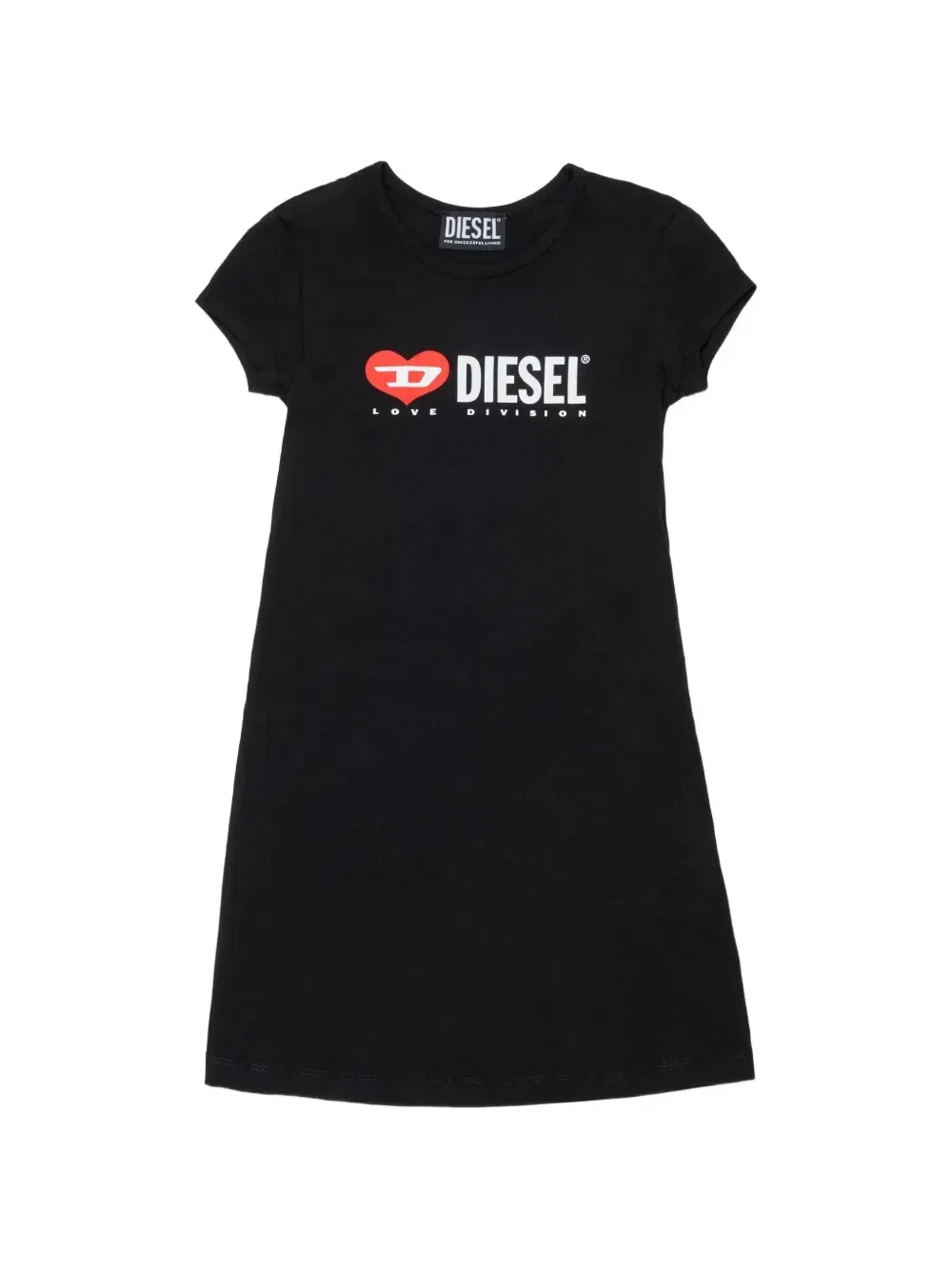 Платье-футболка с логотипом Diesel Kids, черный