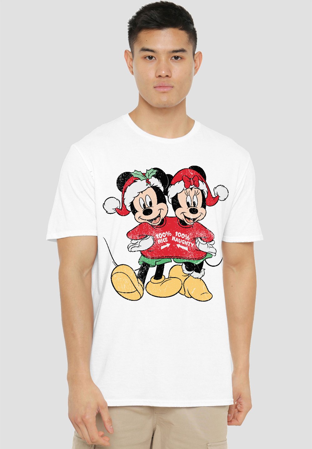 

Футболка с принтом MICKEY MOUSE AND MINNIE CHRISTMAS Disney, белый