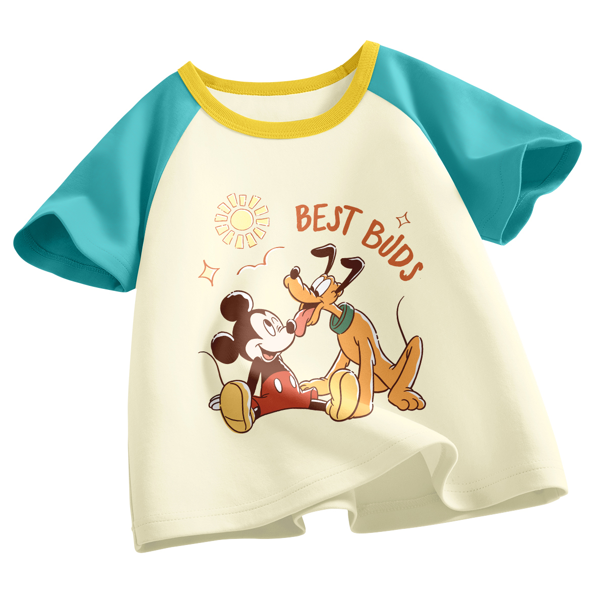 

Футболка для детей с круглым вырезом тонкая Disney, di yan yang milk