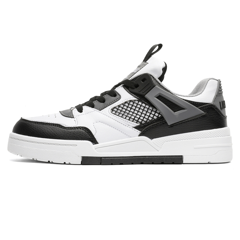 

M.M Party Унисекс скейтбордские кроссовки белые черные серые, цвет White Black Gray