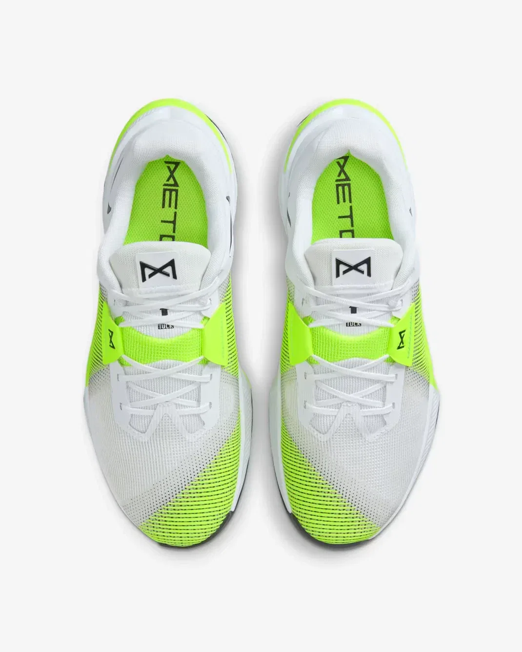 Кроссовки Nike Metcon 10 HJ1875-101 белые, ярко-зеленые, на шнуровке, для тренировок, MEW279 — фото 4
