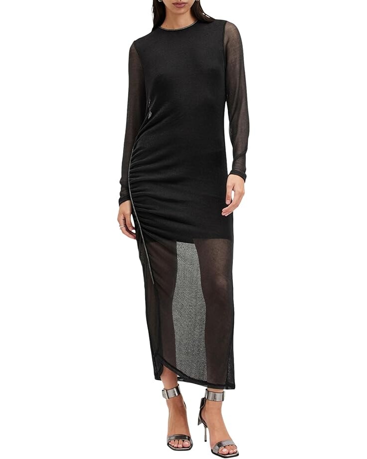 

Платье AllSaints Nora Sparkle Dress, цвет Black Shimmer